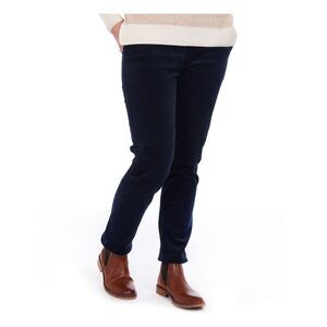 BARBOUR Womens Navy Cotton Blend Corduroy Wear To Work Straight leg Pants 12